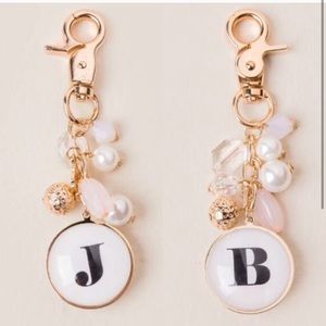 Anthropologie • “J” Bubble Initial Keychain
